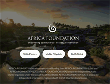 Tablet Screenshot of africafoundation.org